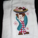 Embroidered Retro Big Boy Banana Split Dish Kitchen Towel
