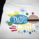 Embroidered Retro Dad's Grill Dish Kitchen Towel