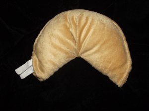 Large Fortune Cookie Neck Pillow with Embroidered Message inside