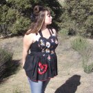 Retro Style Heart Shaped Apron Tattoo Fabric