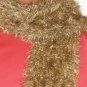 handmade crochet scarf soft tan eyelash yarn NEW