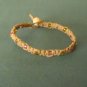macrame hemp bracelet w/ pink and green glass beads
