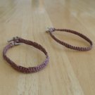 2 macrame 20# hemp bracelets brown