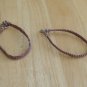 2 macrame 20# hemp bracelets brown