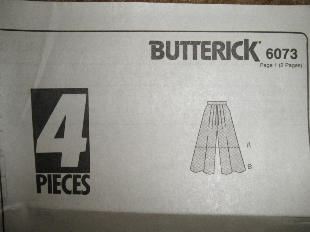 Butterick Sewing Pattern 6073 Misses Size 12 14 16 Easy Split Skirt Two ...