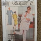 Simplicity Sewing Pattern 7817 Misses Size Small (10-12) Nightgown Pajamas