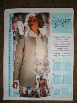 Sewing Step-by-Step Pattern 012-052-104 Misses Size 4-22 Cardigan Uncut Plus Extras
