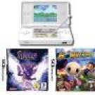Nintendo DS Lite (Polar White) Bundle with 2 Hot Games