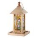 Wood Stainglass Birdfeeder