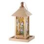Wood Stainglass Birdfeeder