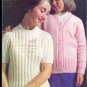 1970s Vintage Knitting Pattern Twin Set Teens