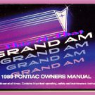 1989 Pontiac Grand Am Owner's Manual 89 LE/SE ex-condtn
