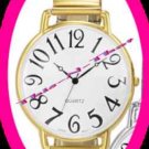 Watch Casual Easy To Read Quartz GOLDTONE Stretch Band Watch Casual Easy To Read Quartz GOLDTONE Stretch Band