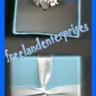 Ring Silvertone Dream CZ Pear Shape in Giftbox Sz Med
