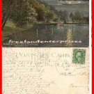 Post Card PA Moonlight On The Lake Highland Park, Pittsburgh, Pennsylvania 1915