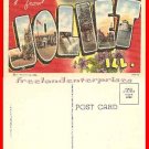 Post Card IL Greetings from Joliet, Illinois VTG Linen unused Post Card IL Greetings from Joliet, Illinois VTG Linen unused