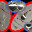 Necklace Locket Silvertone Heart Shape with Rhinestone Accent Necklace Locket Silvertone Heart Shape with Rhinestone Accent