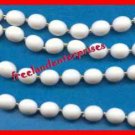 Necklace Beads White Oval Beads & Goldtone Seed 30" VTG? Necklace Beads White Oval Beads & Goldtone Seed 30" VTG?