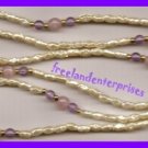 Necklace Beads Pearly Rice Beads with Purple & Pink #122