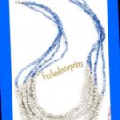 Necklace Beads Multi Strand Sea and Sky Necklace --BLUE
