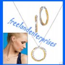 Necklace & Earring Gift Set Two-Tone Eternity Circle "Circles of Love" NEW Boxed Necklace & Earring Gift Set Two-Tone Eternity Circle "Circles of Love" NEW Boxed
