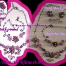 Necklace & Bracelet & Earring Gift Set AURORA BOREALIS Rhinestones ~Vintage~VGC