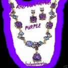 Necklace & Earring Gift Set After Dark Gift Set PURPLE Burnished Brass NEW Boxed Necklace & Earring Gift Set After Dark Gift Set PURPLE Burnished Brass NEW Boxed