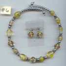 Necklace #06 Memory Wire Beaded Glass Beads & Earrings Necklace #06 Memory Wire Beaded Glass Beads & Earrings