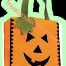 Halloween Pumpkin Orange Trick O Treat Face Tote NEW 8" Halloween Pumpkin Orange Trick O Treat Face Tote NEW 8"