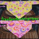 Dog Reversible Neckerchief Sleeve Pink CircleYellowStar