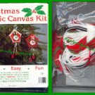 CRAFTS Christmas Plastic Ornament Canvas Kit (3 Clocks)