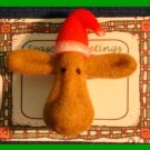 Christmas PIN #111 Moose Tac Pin (Fuzzy) Unique/cute