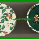 Christmas Earrings Jingle Bells Goldtone w/Round Box NOS Christmas Earrings Jingle Bells Goldtone w/Round Box NOS