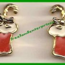 Christmas Earrings Festive Accents Santas Stocking Pierced