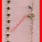 Anklet Birthstone Flower Anklet Goldtone January ~NEW Boxed~