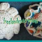 Crocheted Sewing Pin Cushion with Thread Caddy 06 Reversible Teal