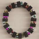 Bracelet 01 Mixed Beads & Multicolored Stretchie Bracelet ~Sz Approx 6 1/2 "~NEW Bracelet 01 Mixed Beads & Multicolored Stretchie Bracelet ~Sz Approx 6 1/2 "~NEW