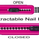 Nail Retractable Nail File ~ PINK Color ~ NIP ~ Nail Retractable Nail File ~ PINK Color ~ NIP ~