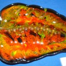 Ashtray Orange & Black Marbled Coloring Leaf Retro Ceramic Vintage USA ("C") Ashtray Orange & Black Marbled Coloring Leaf Retro Ceramic Vintage USA ("C")
