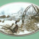 Ceramic Tile Pheasants Winter Scene Hot plate, or craft project