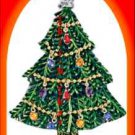 Christmas PIN Avon Collectible Tree Goldtone Collectble Dangling Ornaments 2008