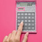 Office: Bejeweled Calculator ~Pink Desktop/Hand Held Calculator~ New In Box