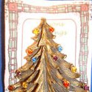 Christmas PIN #0448 Torino Vintage Brass Colored Christmas Tree Pin