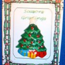 Christmas PIN #0423 Green Christmas Tree TAC Pin~White Star and gifts underneath Christmas PIN #0423 Green Christmas Tree TAC Pin~White Star and gifts underneath