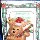 Christmas PIN #0374 Signed Danecraft Skating Bear wRed Hat+Horns Goldtone Pin