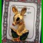 Christmas PIN #0346 Doe Deer & Holly-Goldtone with Green & Red Enamel Lookg left