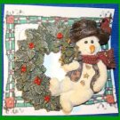 Christmas PIN #0263 Boyds Bear & Friends Snowman Willie wEvergreen Wreath Brooch Christmas PIN #0263 Boyds Bear & Friends Snowman Willie wEvergreen Wreath Brooch