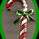 Christmas PIN #0219b Gerrys Vintage Candy Cane Goldtone/Red w/Green Bow GERRY Christmas PIN #0219b Gerrys Vintage Candy Cane Goldtone/Red w/Green Bow GERRY