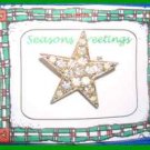 Christmas PIN #0176 Star Rhinestones/Crystals Silvertone Pin (1 inch) Christmas PIN #0176 Star Rhinestones/Crystals Silvertone Pin (1 inch)