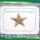 Christmas PIN #0175 Star Goldtone Tac Pin (3/4 inch)